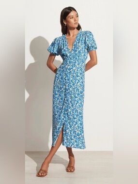 FAITHFULL THE BRAND Bellavista Midi Dress in Lou Floral Print | US 6